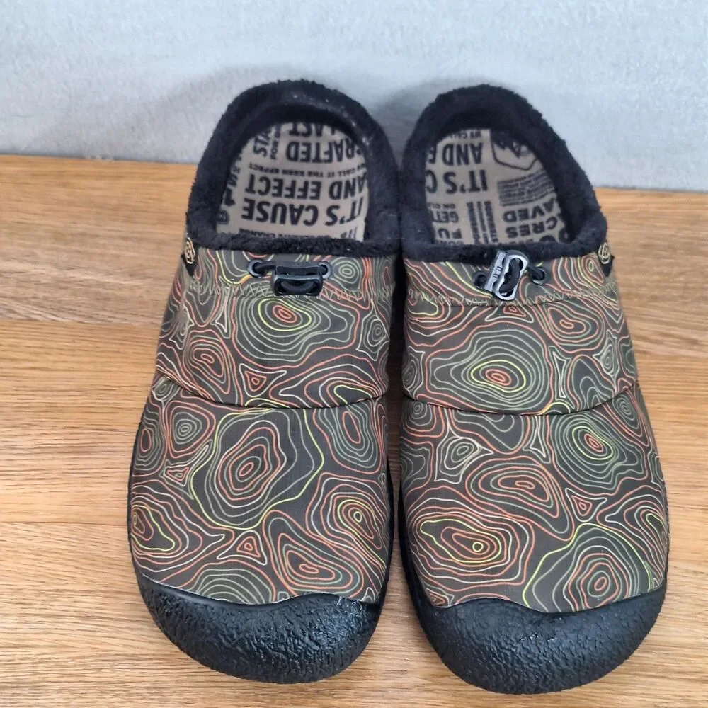 Keen Men's 9.5 Howser III Slip On Slide Charcoal Green Topo Clog  Comfort Shoe